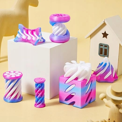 6X CHILDREN'S TOY SPIRAL ANTI-STRESS SENSORY 3D PASTEL GIFT Manufacturer code B0G4LZ25PN