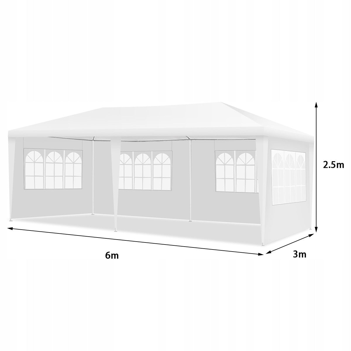 6X3M WEDDING GARDEN PAVILION Length 6 m