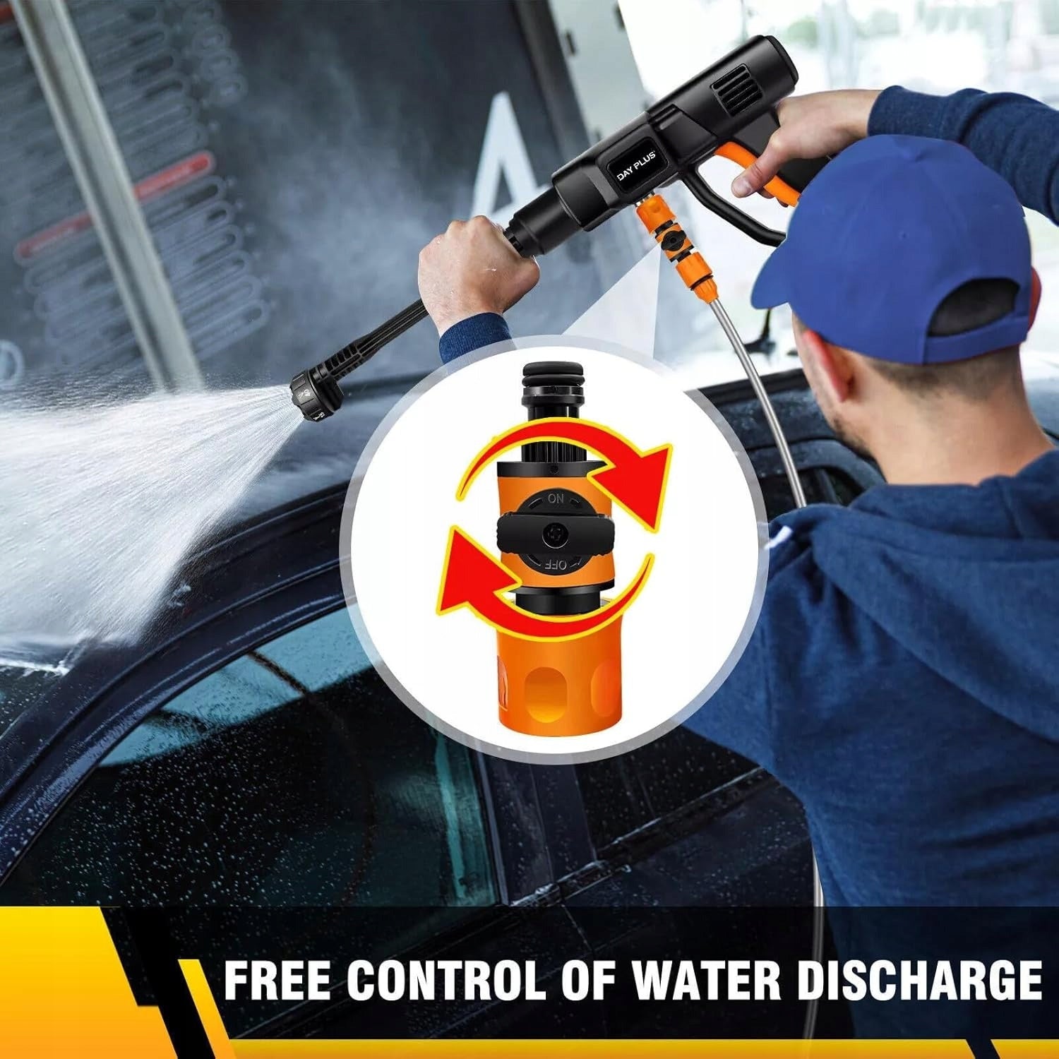 6in1 LAVE Car Water Gun High Pressure Cordless 21V 300Bar / 3000PSI Operating pressure 21 bar