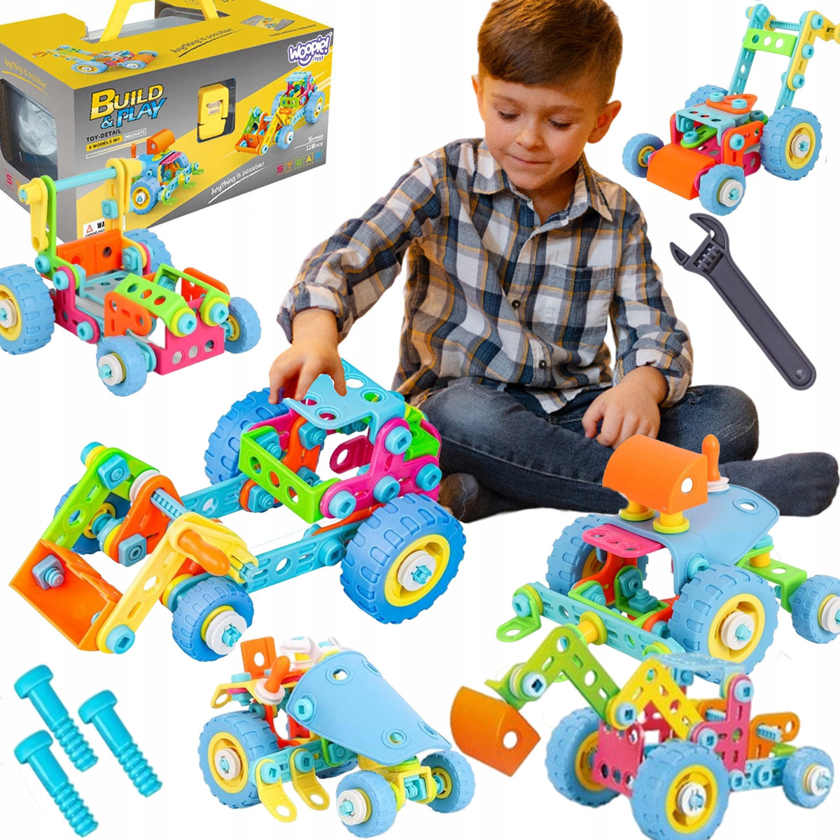 6in1 STEM Building Blocks Vehicle Set