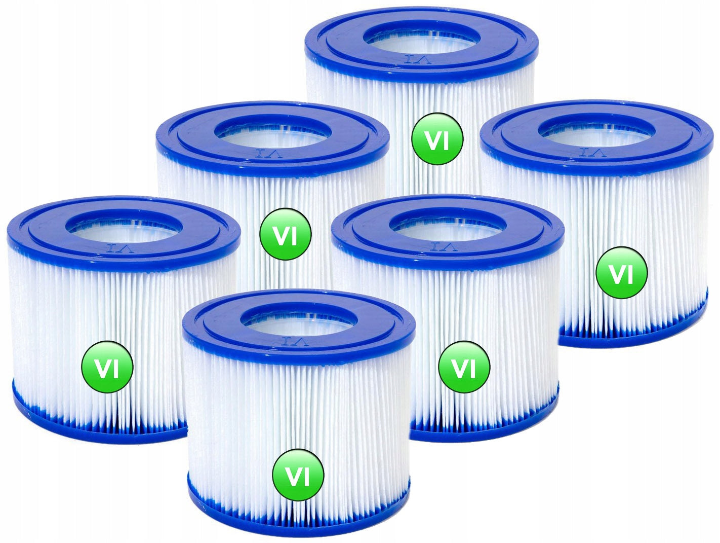 6x FILTER FOR LAY-Z-SPA PUMP JACUZZI 60311 BESTWAY CARTRIDGE TYPE VI