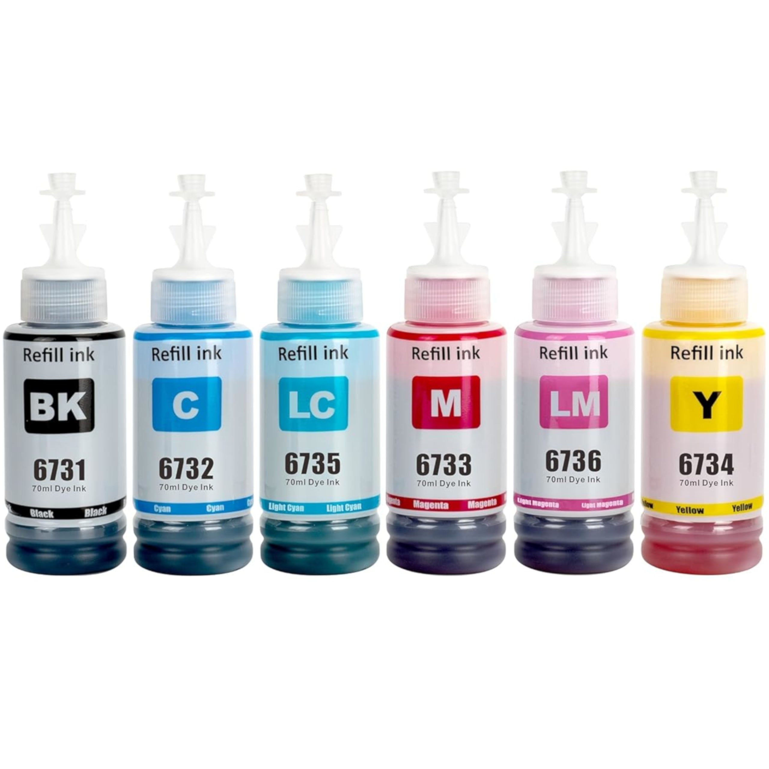 6x INK 673 XL FOR EPSON ECOTANK L800 L805 L810 L850 L1800