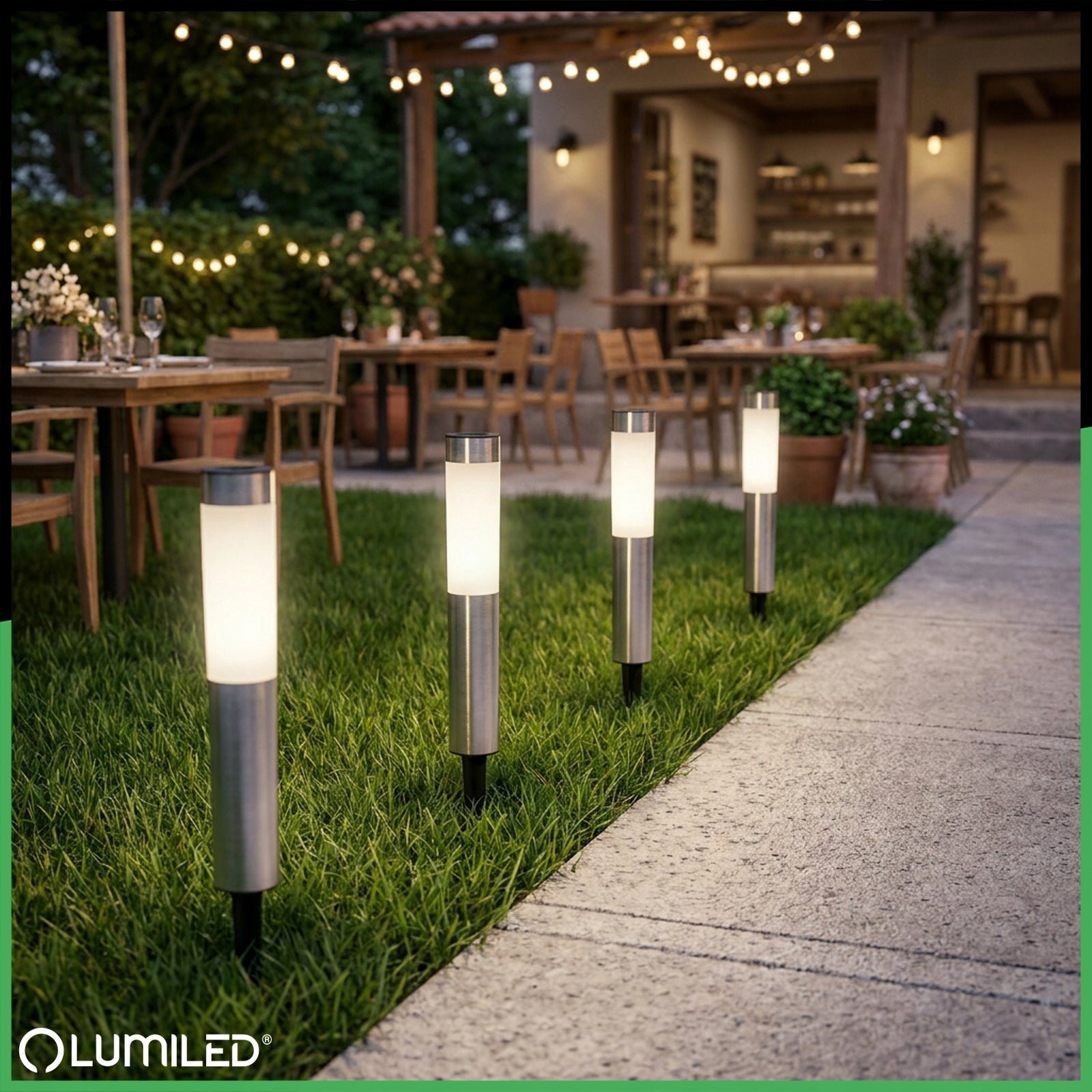 6x Solar Garden Lamp LED Punched Outdoor Decorative Garden Post Number of pieces 6 pcs
