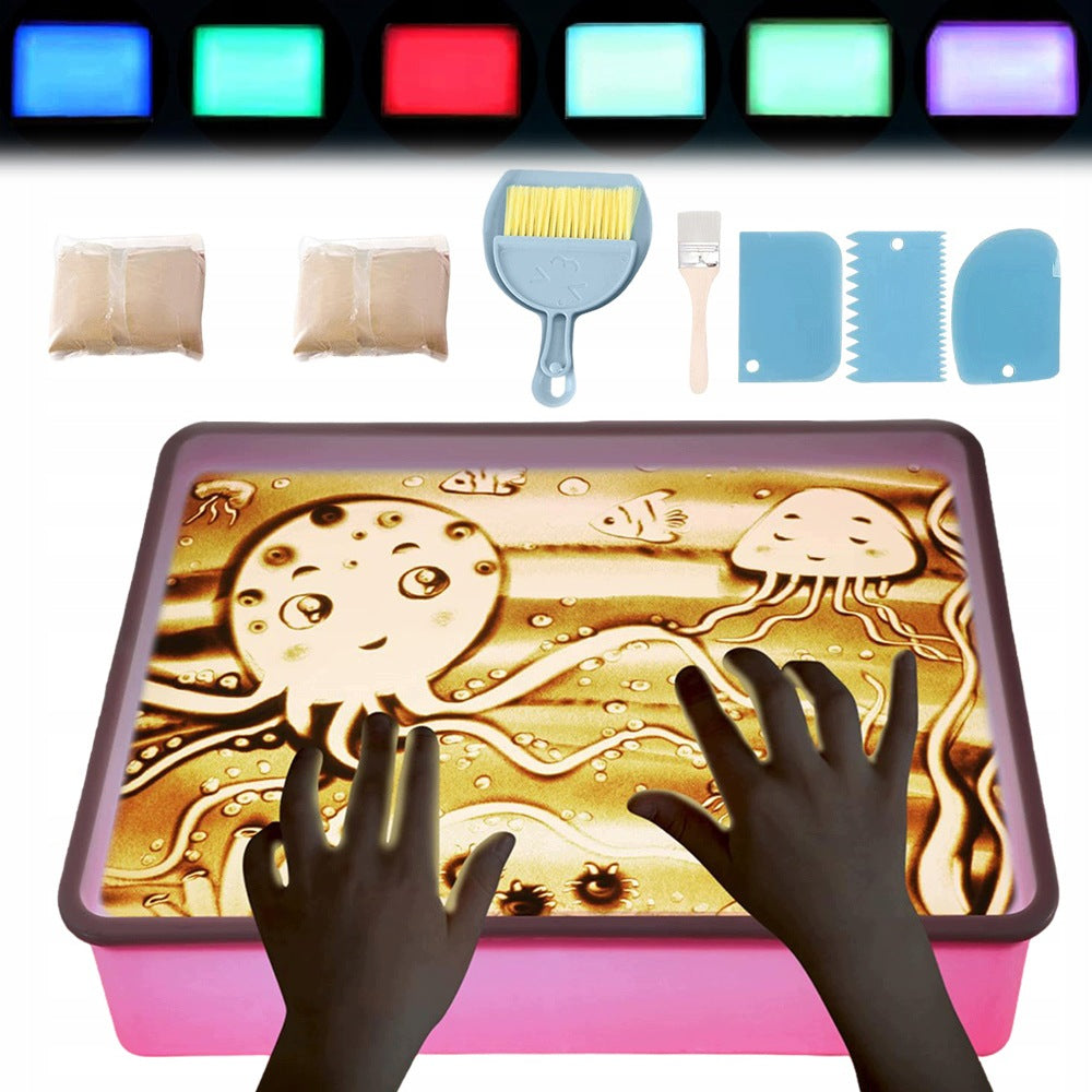 7 COLORS LED SAND PICTURES SAND PAINTING EDUCATIONAL TOY