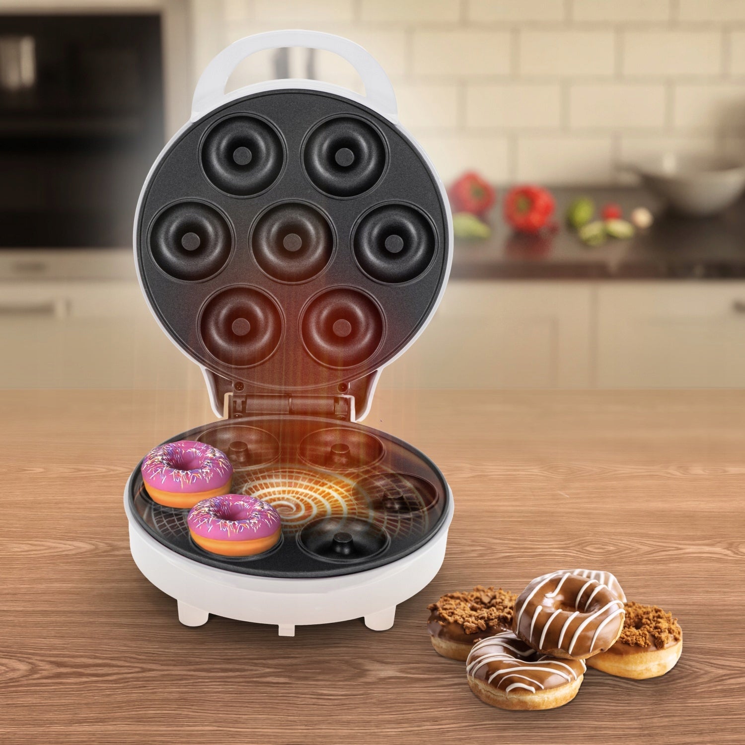 7 DONUT MAKER AT THE SAME TIME 1000W NON-STICK COATING Packaging status original