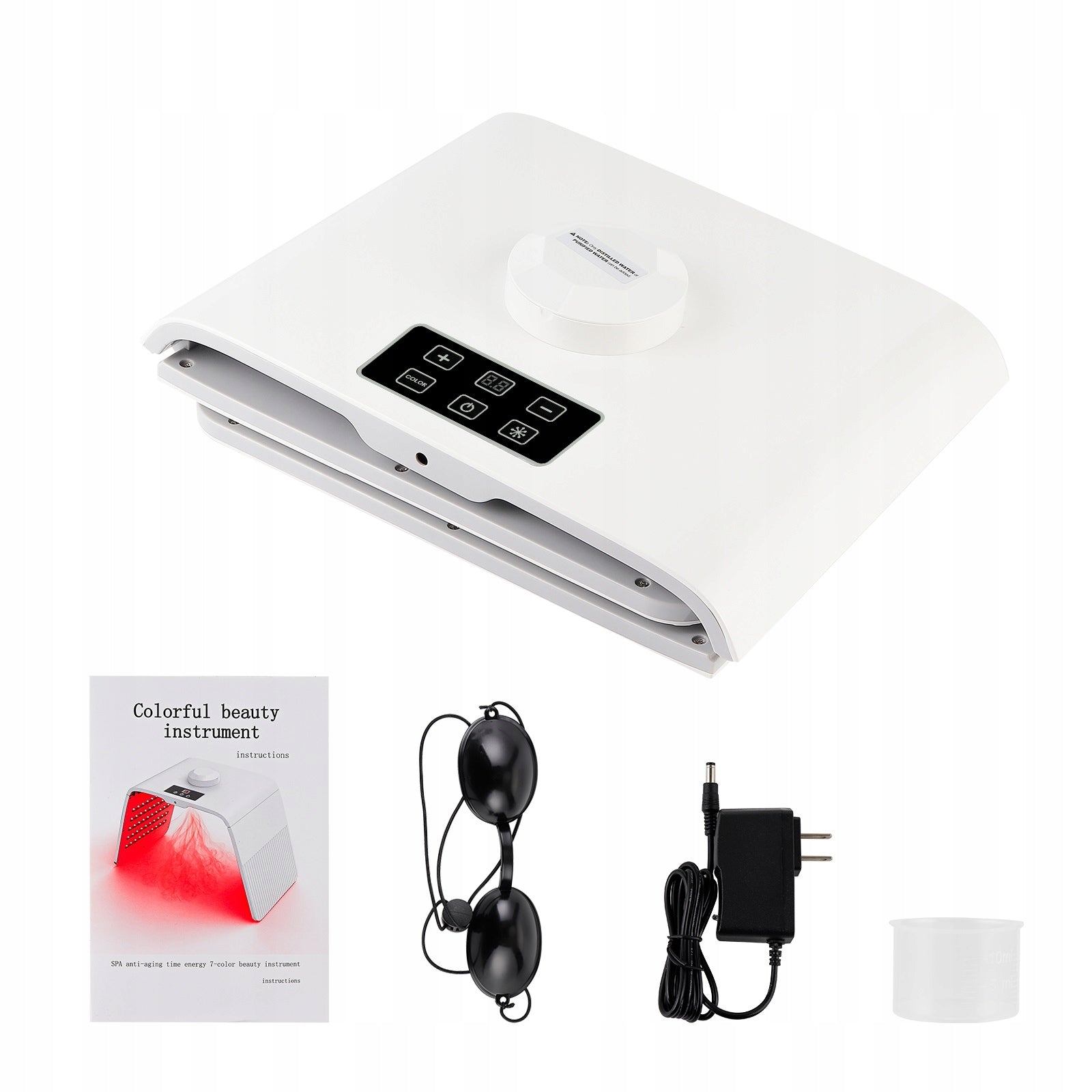 7 color light skin care device equipped with facial spray function Packaging status original