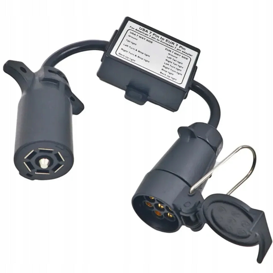 7 pin USA to European 7 pin hook socket adapter