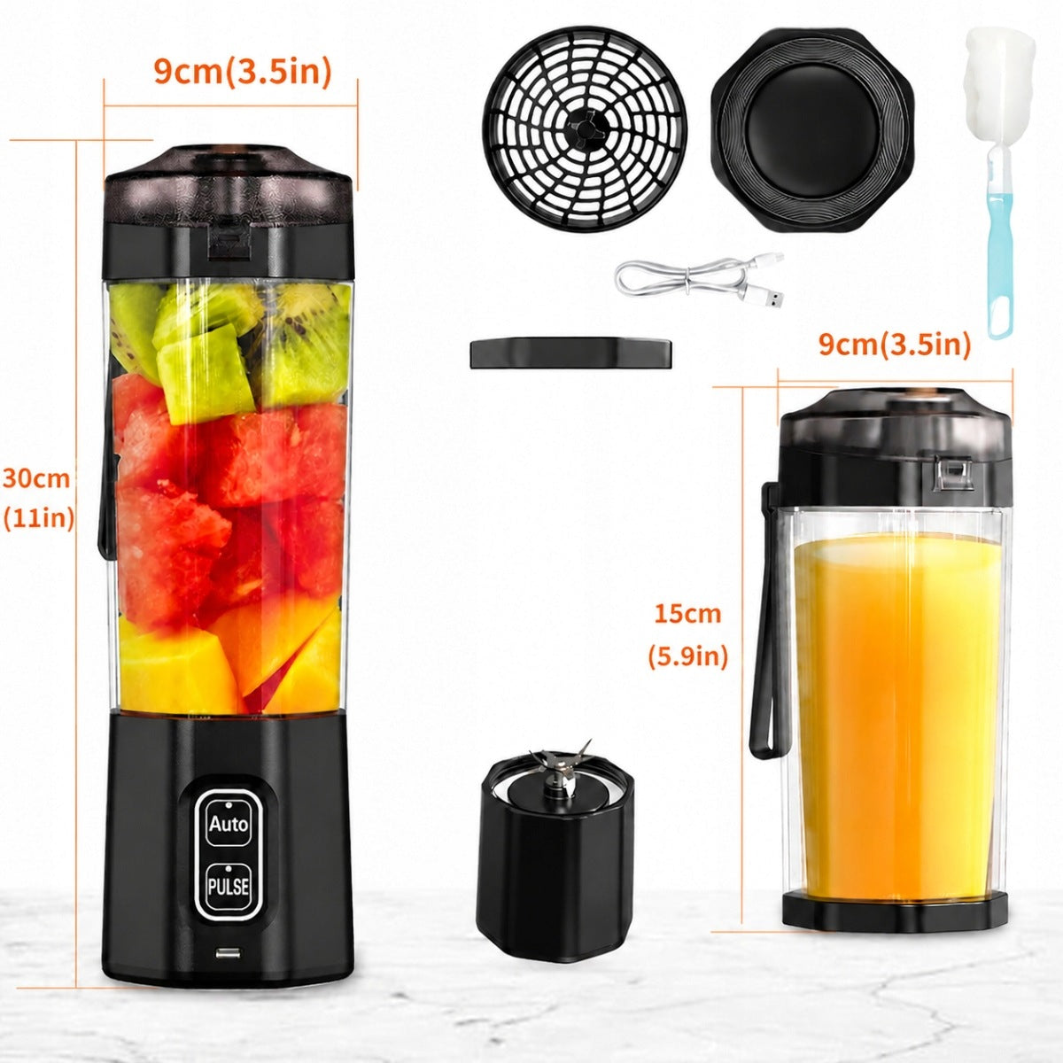 700ML 360W CUP BLENDER PORTABLE WIRELESS TO USB POWERFUL Brand no brand