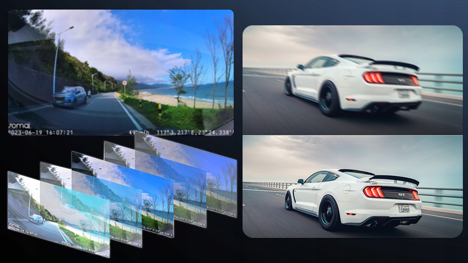 70mai Car camera Omni x800 Video Recorder 4K + rear RC14 + 128GB Memory card included 128 GB