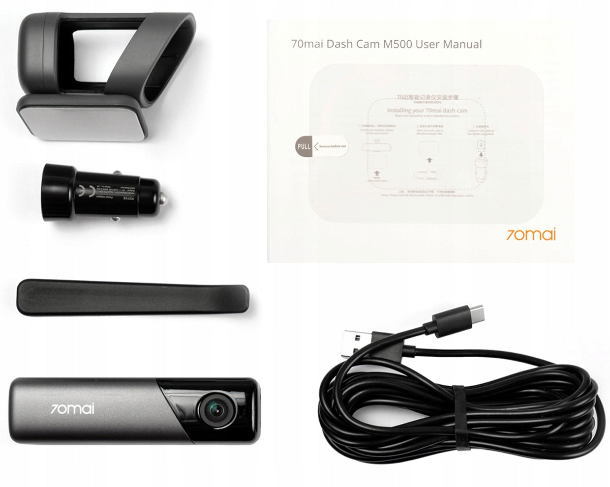 70mai M500 Car camera with 64GB built-in memory Memory card included 64 GB