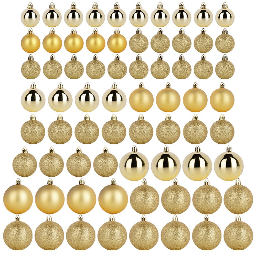 70x Christmas Baubles Unbreakable GOLD Christmas Tree Baubles Set Manufacturer code 5900670110823