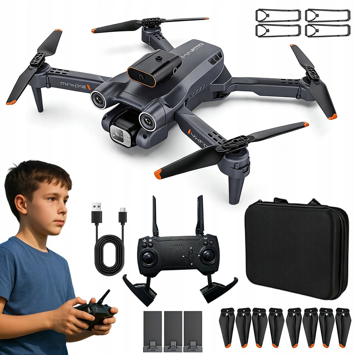 720P DUAL CAMERA DRONE WITH 360° OBSTACLE AVOIDANCE SYSTEM