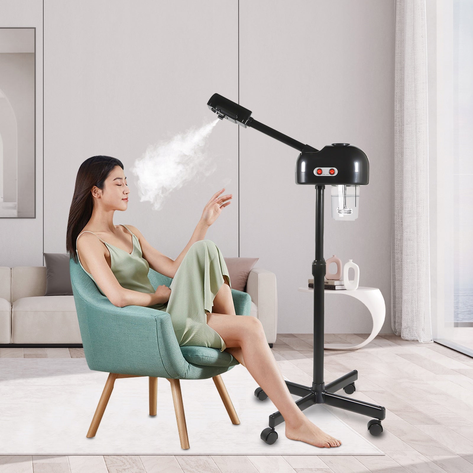750 ML LARGE CAPACITY ADJUSTABLE HEIGHT FACIAL STEAMER 800W 30-50 MINUTES Packaging status original