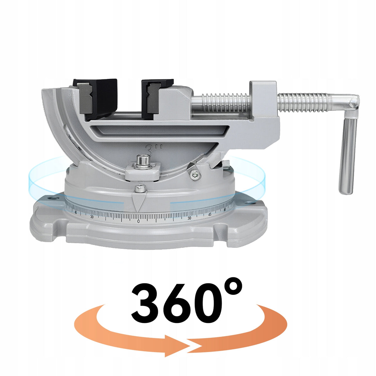 75MM ROTARY 2D TILTING ANGLE VISE FOR TABLE DRILL AND MILLING MACHINE Manufacturer code GBR-MNQ-50