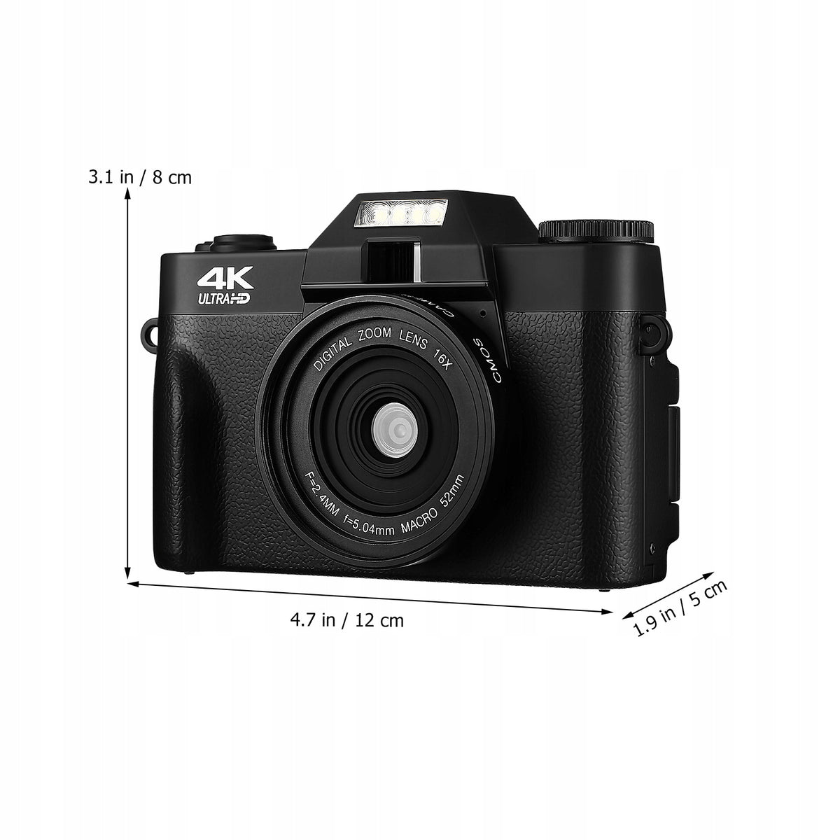 76MP DIGITAL CAMERA WITH 16X ZOOM AND 4K VIDEO FOR VLOGGERS WITH 32GB CARD Brand no brand