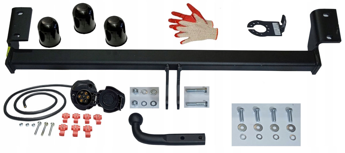 7PIN BEAM TOW BAR FOR TOYOTA RAV4 FROM 2000 II 2 XA20 RAV-4 +CAPS Ball type screw‑off