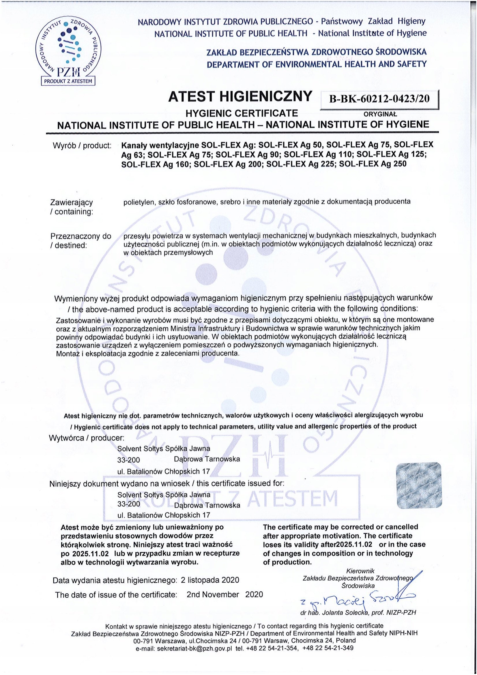 Vėdinimo vamzdis SOL-FLEX 75 mm, 10 m, sidabrinis