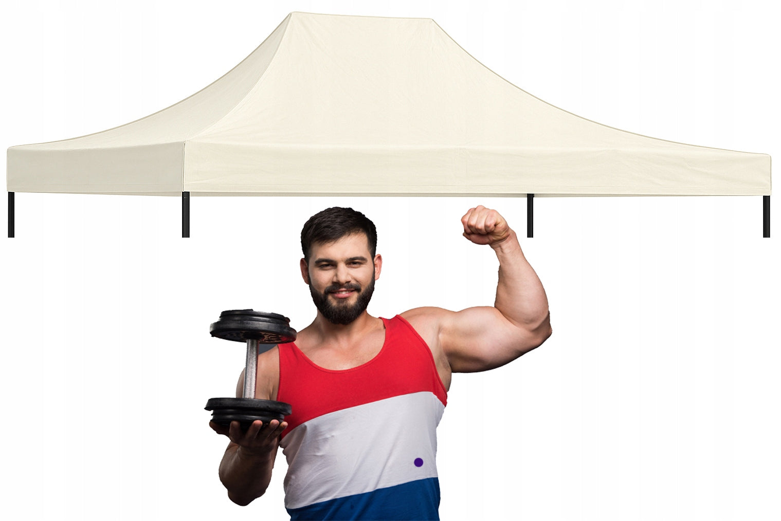 7kg 3x4,5 ROOF Replacement COMMERCIAL TENT PAVILION Garden Canopy Cream