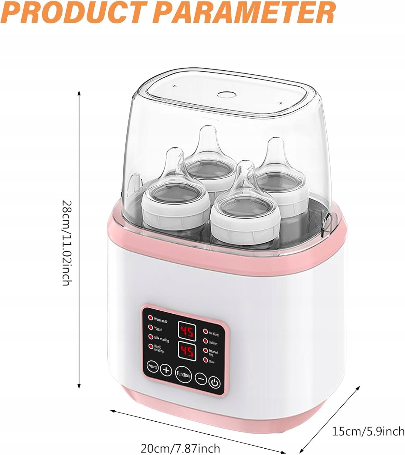 8 IN 1 BOTTLE WARMER FAST MILK HEATING AND STERILIZATION Brand Mami