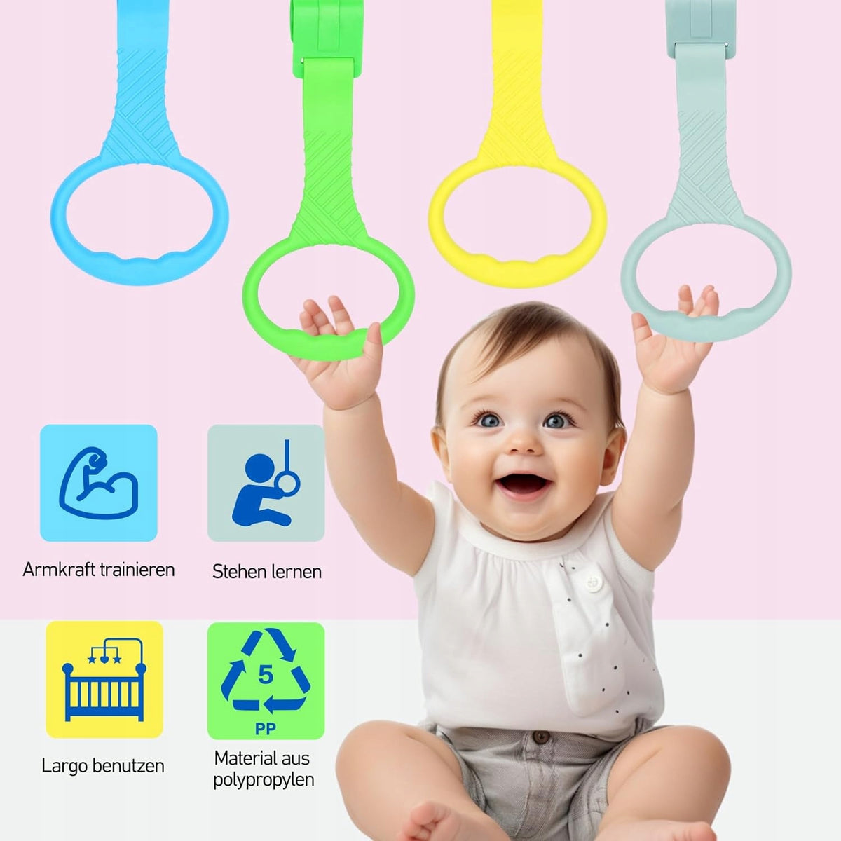 8 PCS STABLE BABY RINGS FOR STANDING ON COT AND WALKER Brand no brand
