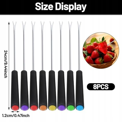 8 PCS STAINLESS STEEL FONDUE FORKS Steel Gift for Home Series B0GLX9BSG6