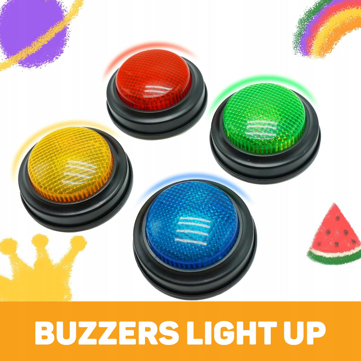 8-Pack Buzzers for Trivia Games, Answer Buzzers for Classroom,Family Buzzer Brand no brand
