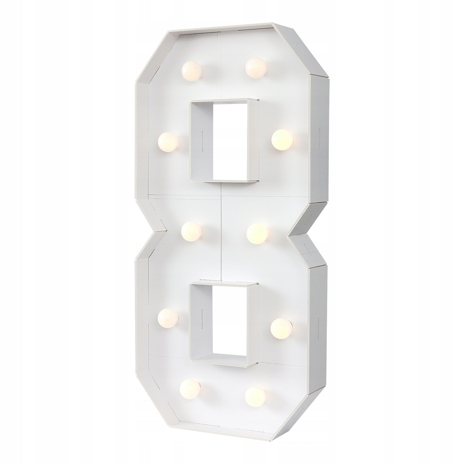 8 SHAPE BULB NUMBER, BULB LETTERS, LARGE NUMBER WITH BULBS FOR HOME PARTY