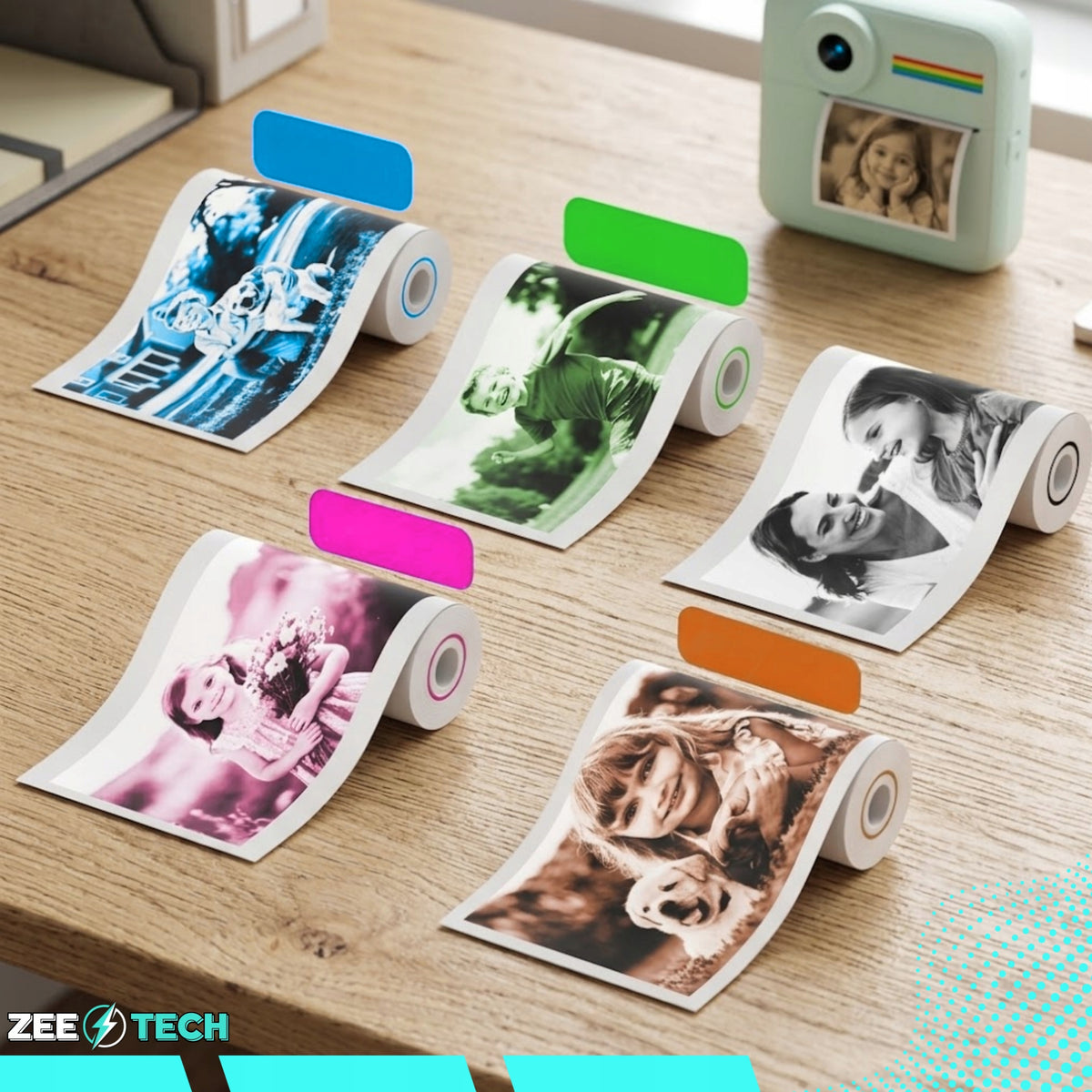 8 x Thermal Paper Roll for Instant Color Printing Camera Manufacturer code Rolka papier do aparatu mini drukarki drukuś