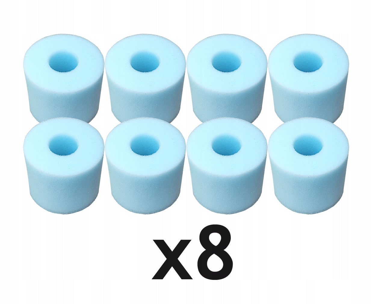 8 x Type VI Foam Filter for Spa Pool Jacuzzi Lay-Z Reusable Spa
