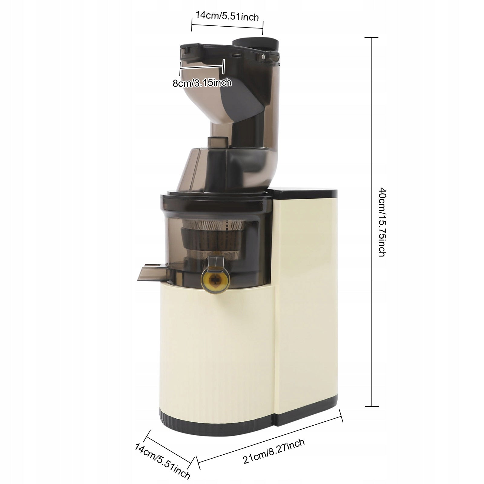 800W 48RPM White Cold Press Professional Slow Masticating Juicer 500ML EAN (GTIN) 0763508675858