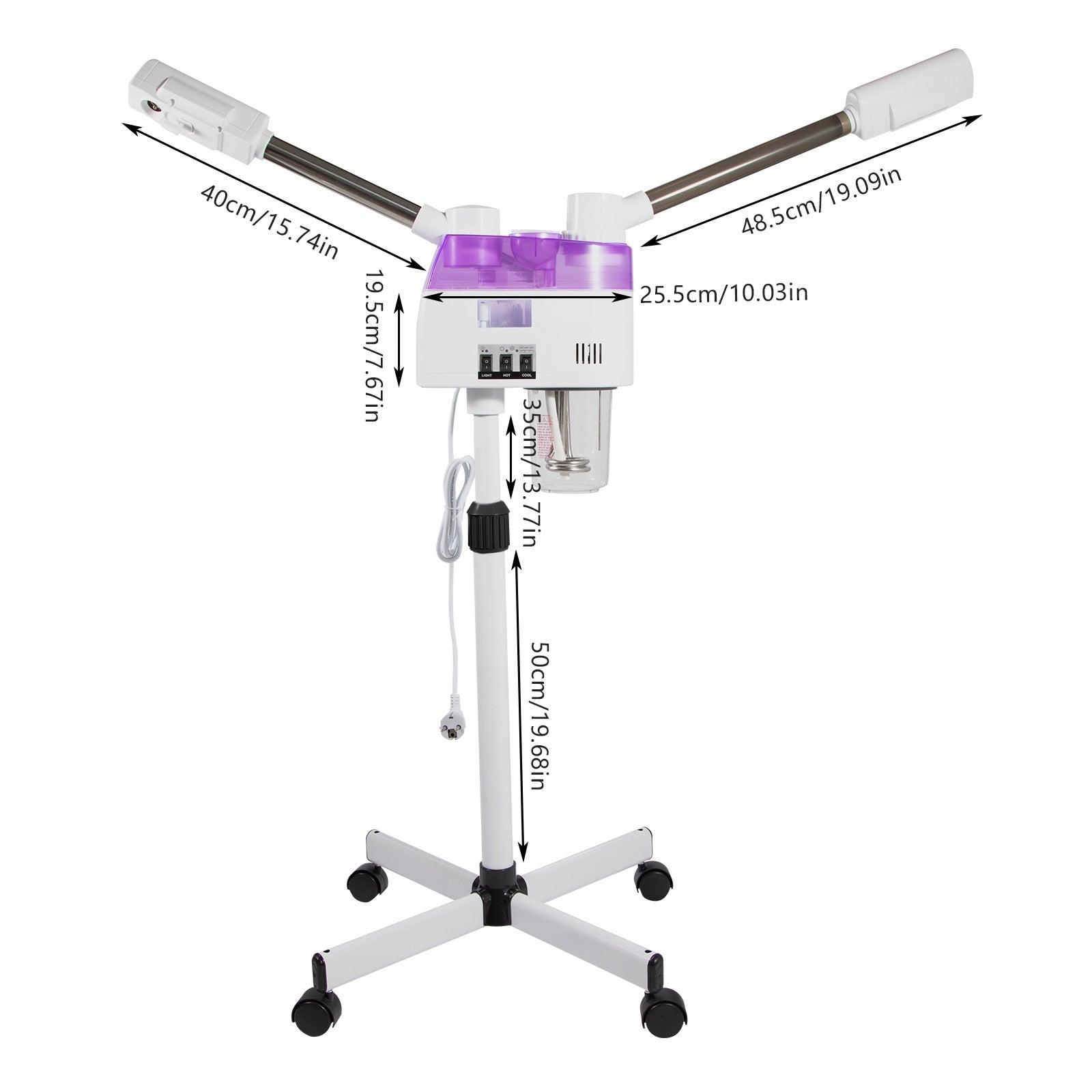 800W DOUBE TUBE FACIAL STEAMER Manufacturer code 764067