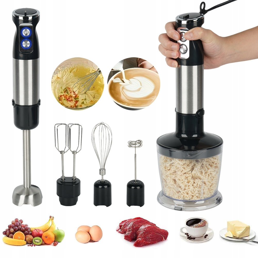 800W HAND MIXER WITH DISHWASHER SAFE AND 304 12 DEGREE STEEL