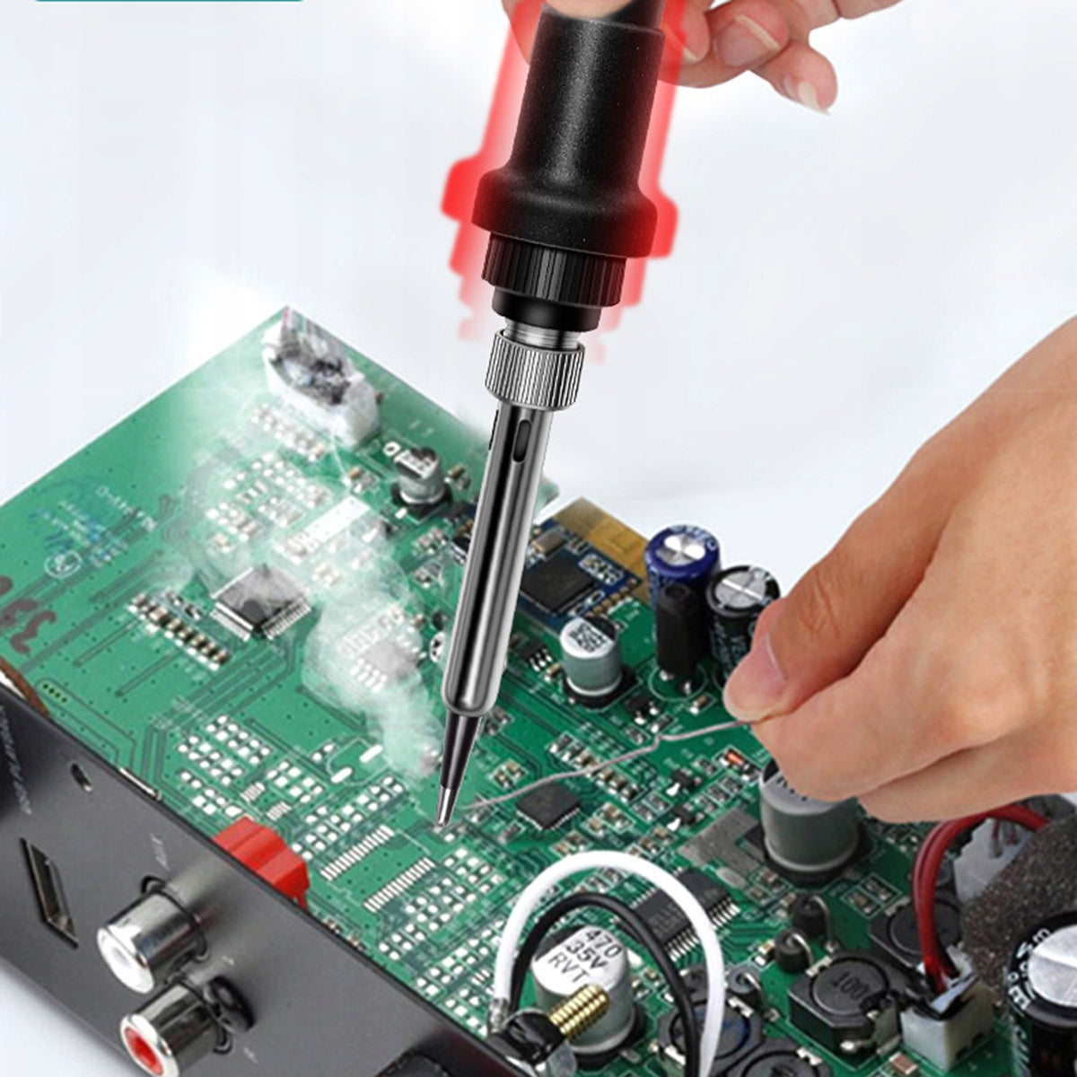 80W Precision Soldering Iron With Display Heats In 10s 180-500°C Adjustment Manufacturer code Lutownica - 80 W
