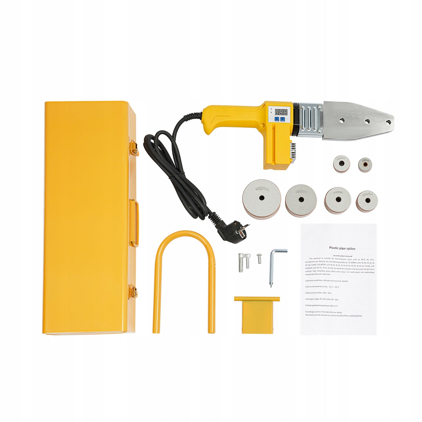 850W LCD PIPE WELDING MACHINE PP PVC DIES 20-63mm