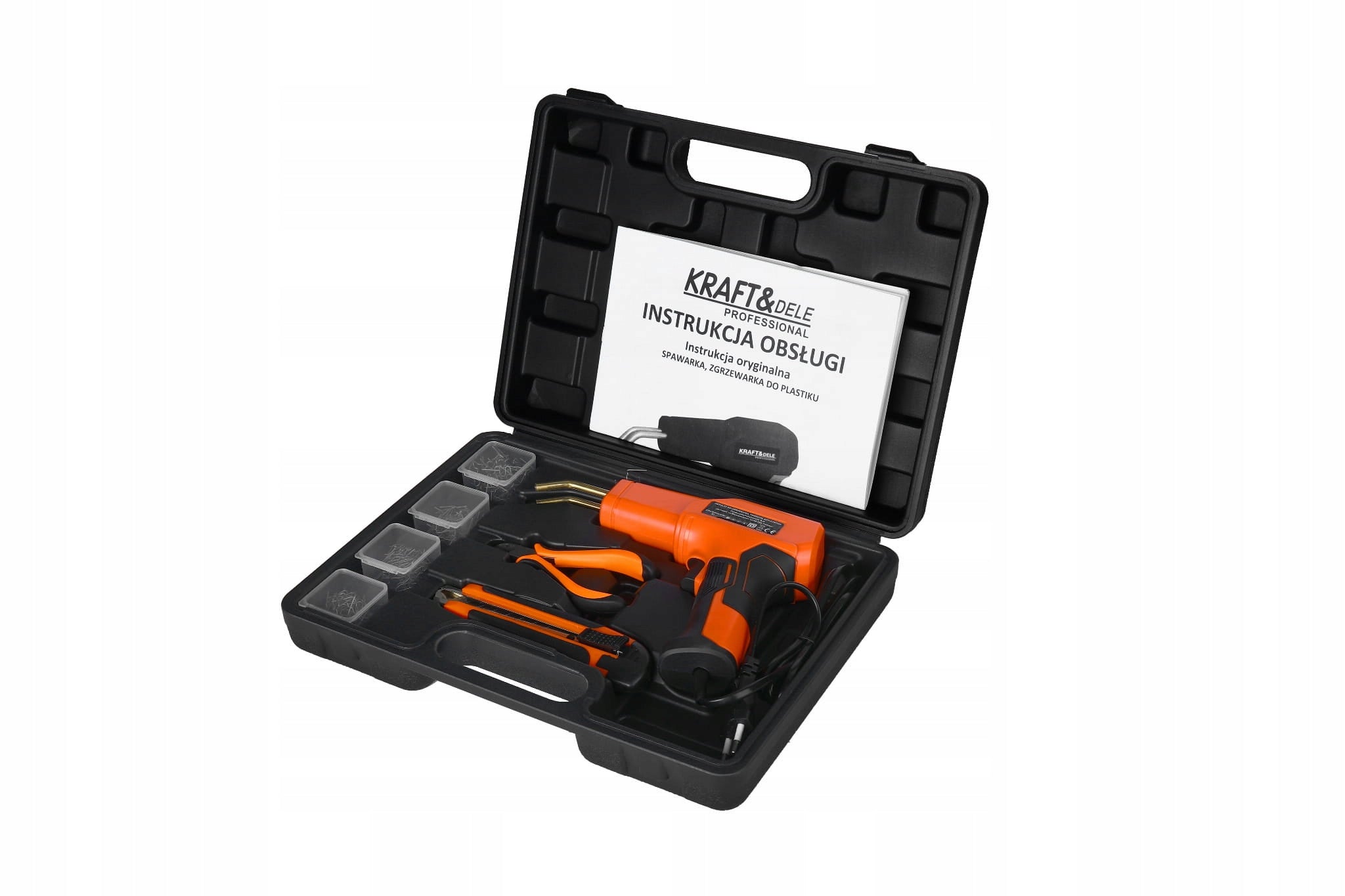 85W PLASTIC WELDING MACHINE FOR PLASTIC + ACCESSORIES STAPLES KD11295 Manufacturer code Pistolet do zgrzewania tworzyw KD11295