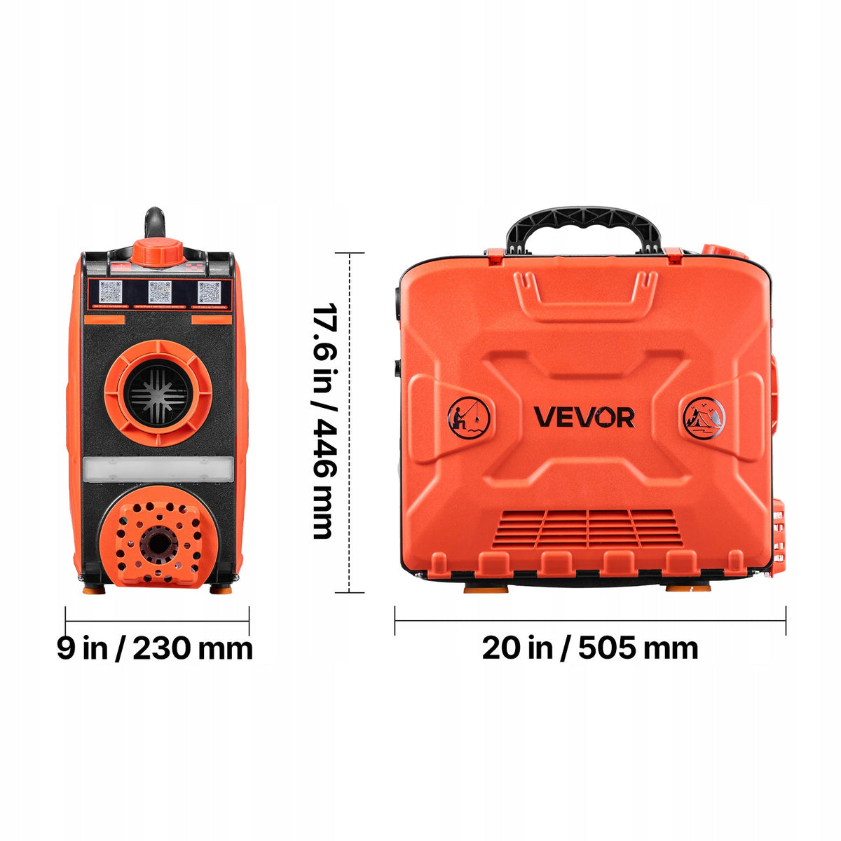 8KW Heater with Light and Compass Bluetooth APP Packaging status original