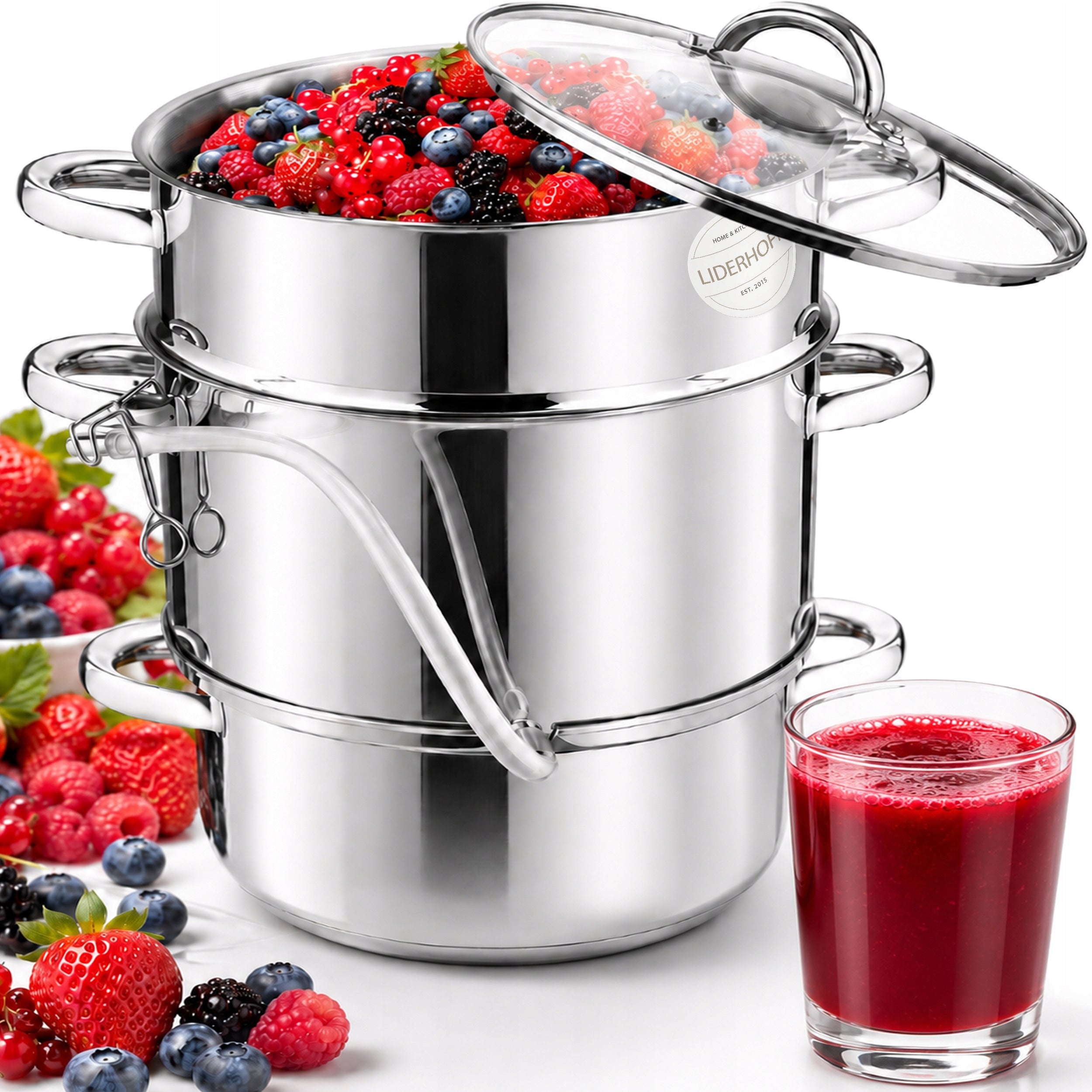 8L Juicer for Fruit Juice Steam Pot Steamer Stainless Steel INDUCTION