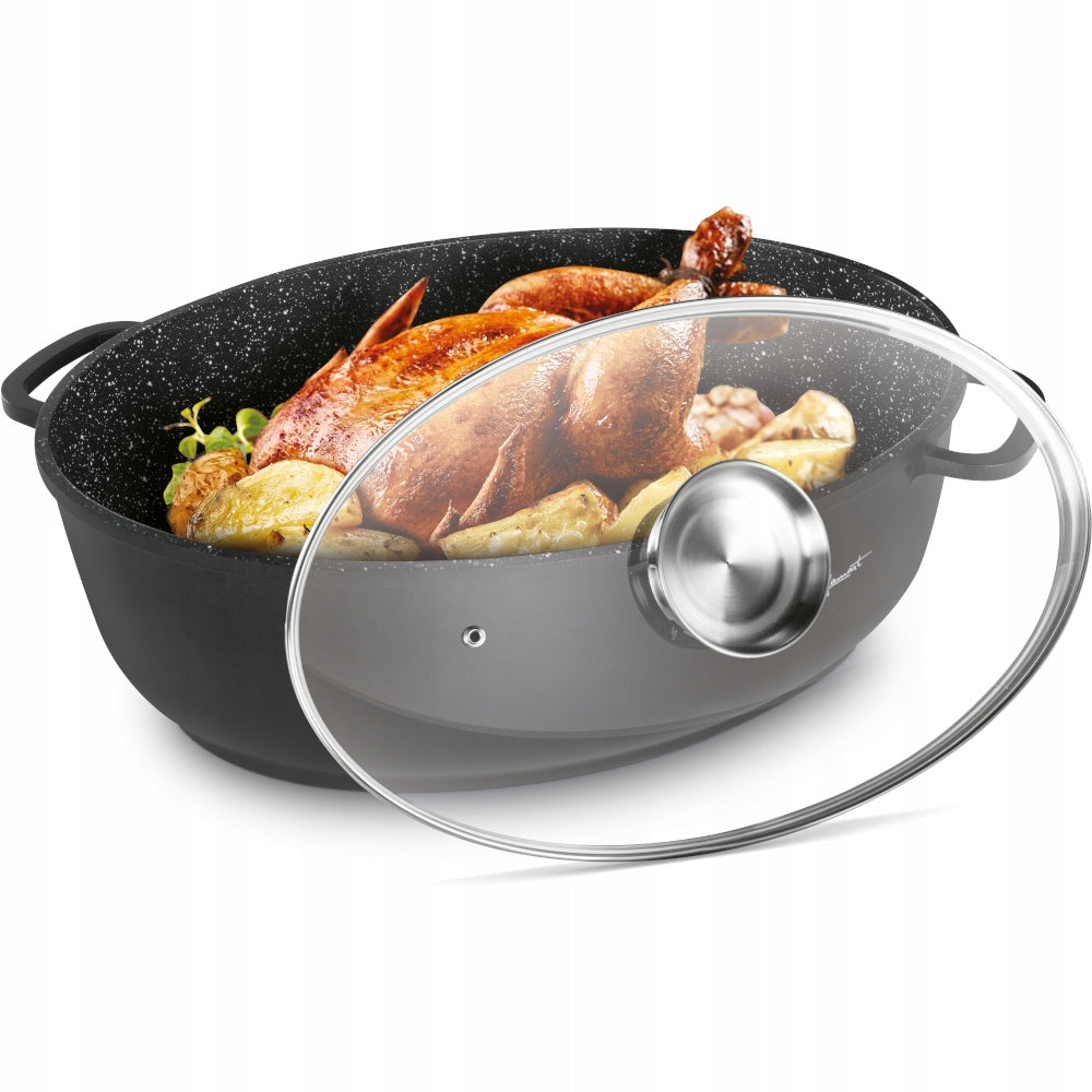 8L Oval Lamart LT1309 Brittany with Lid for Induction Oven