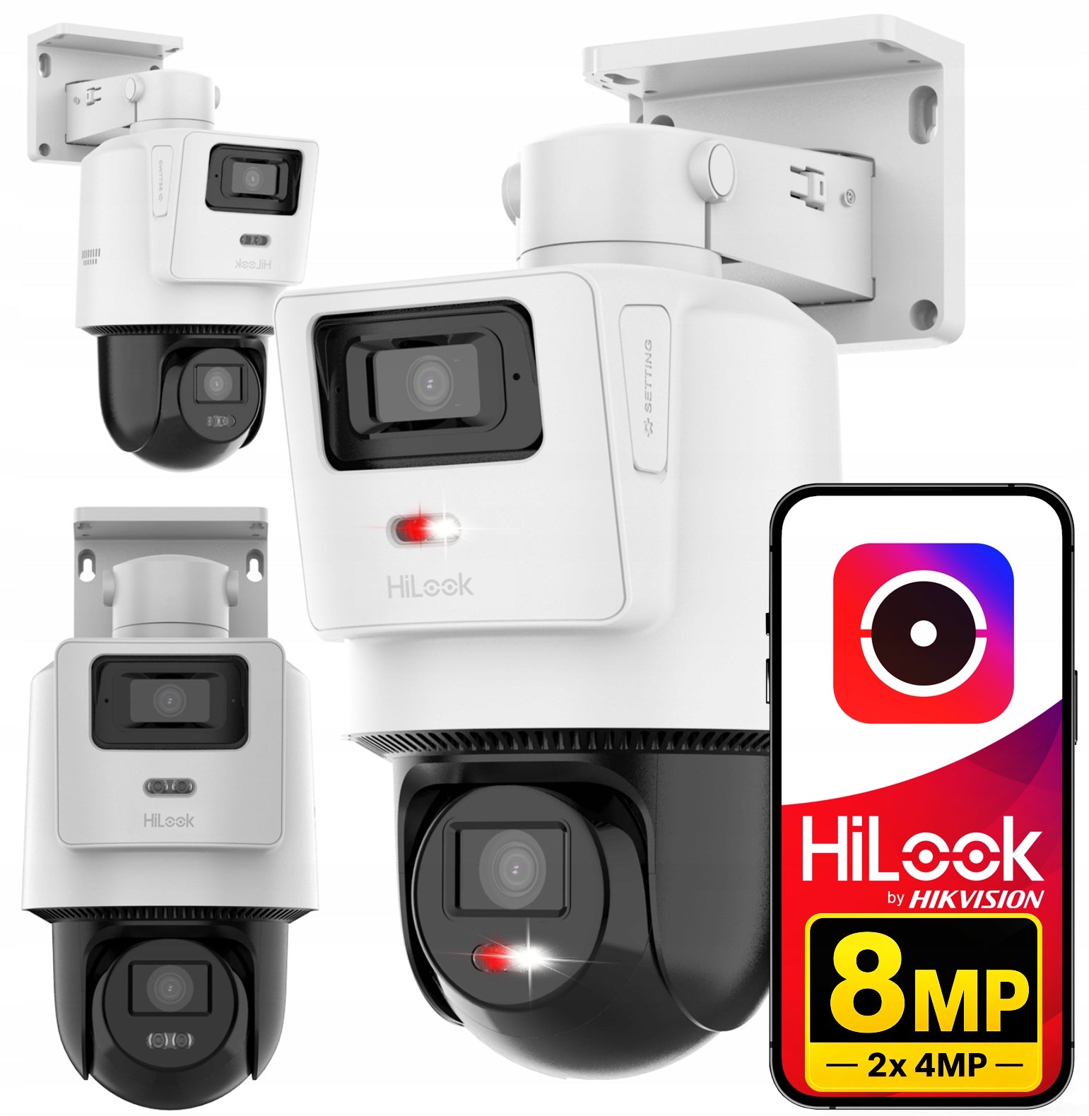 8MP 4K (4MP+4MP) TandemVu PTZ-N2D400M-DE/14 HiLook PoE