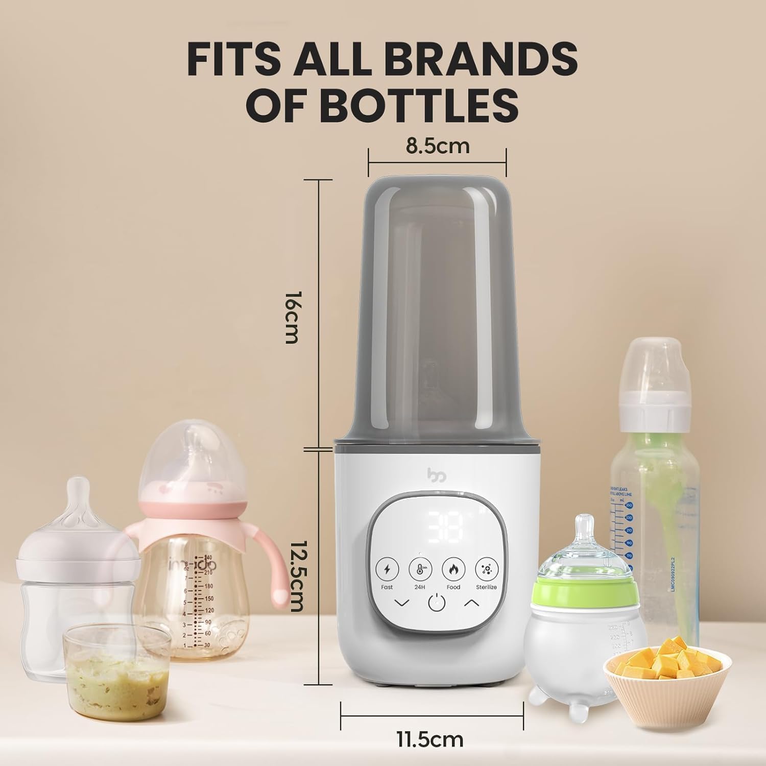 8in1 Bottle Heater Fast Sterilizer Breast Milk Defrosting 24h Brand no brand