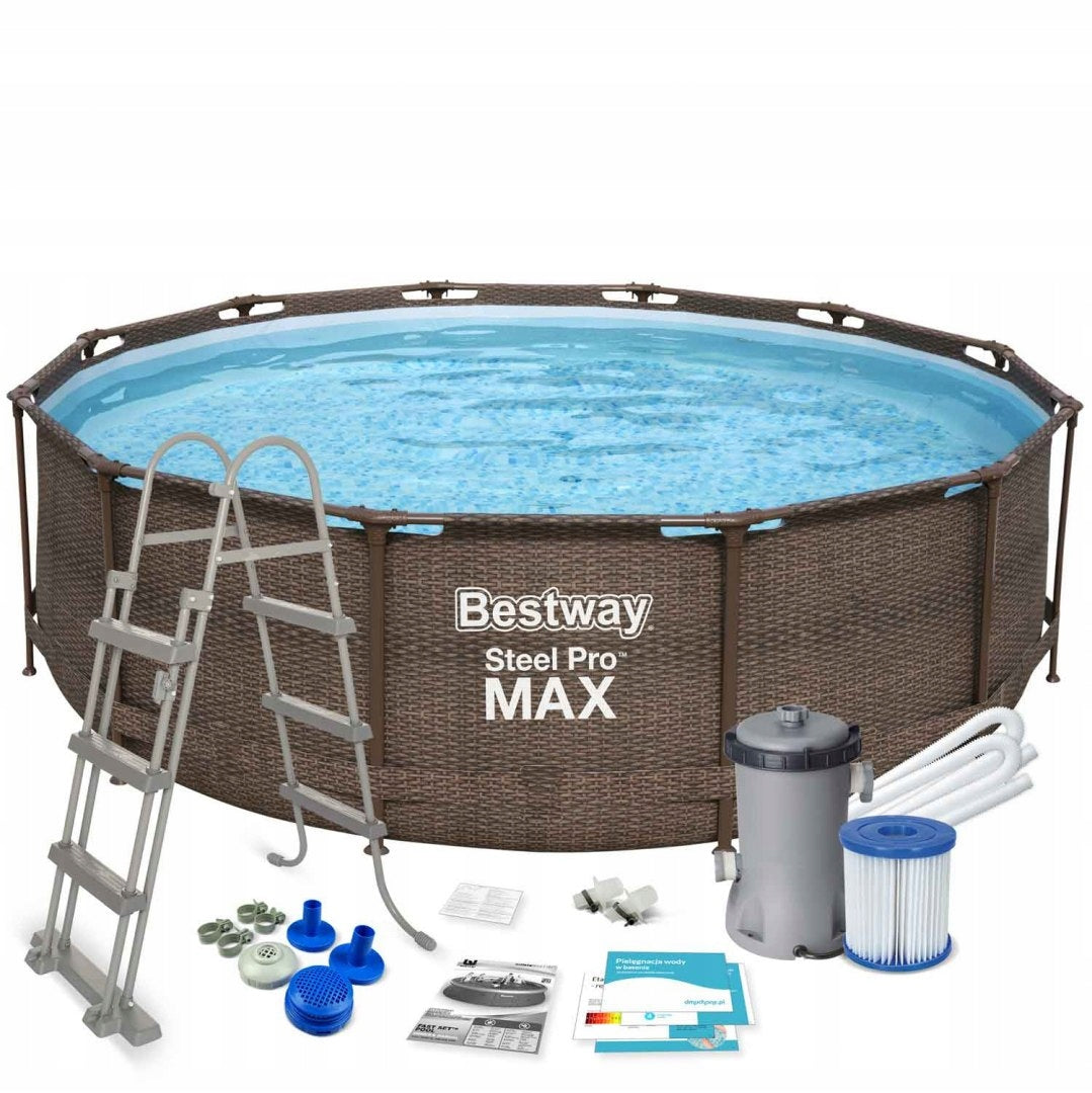 8in1 GARDEN FRAME POOL 366x100 cm + PUMP + LADDER BESTWAY