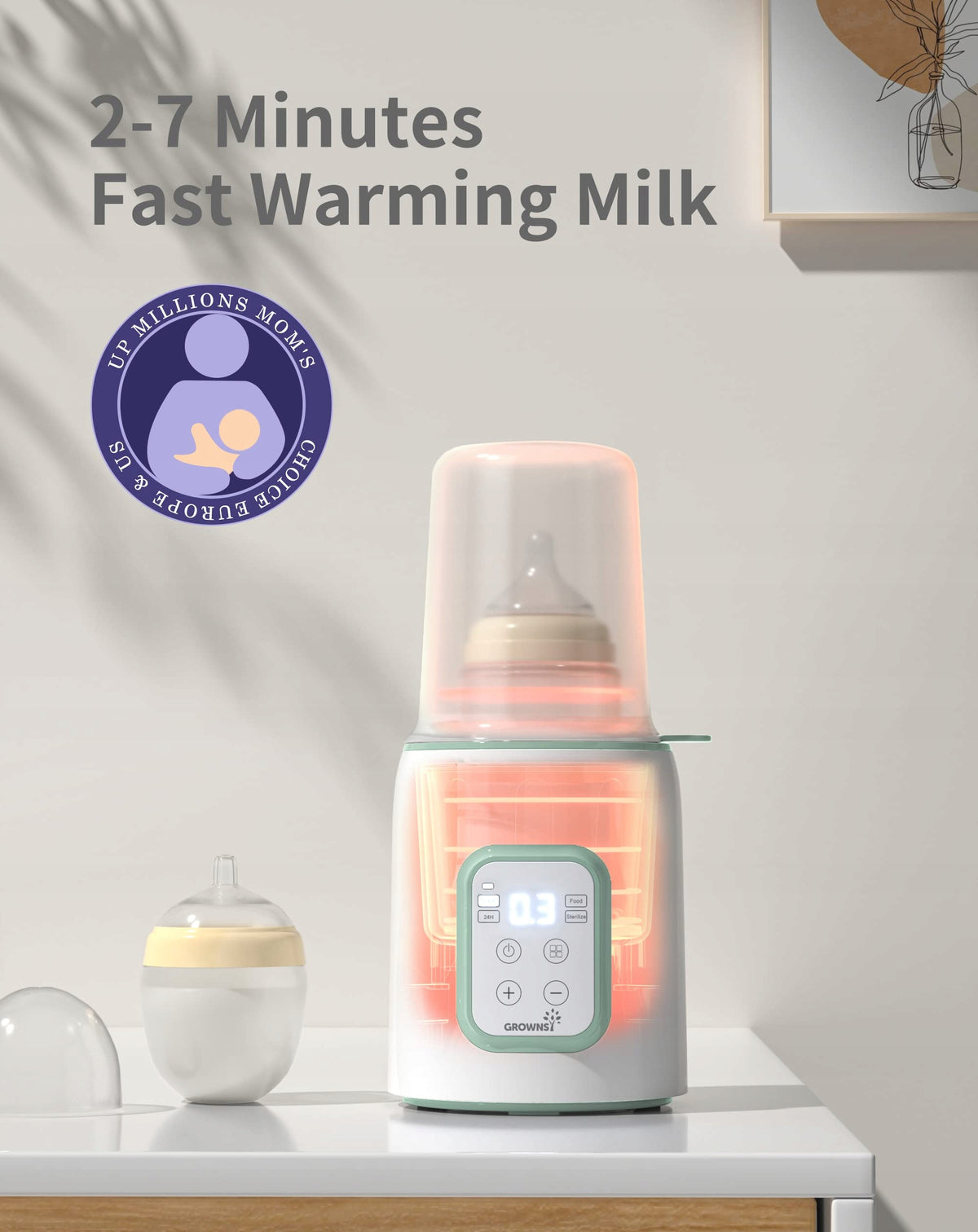 8in1 Multifunction Heater Sterilizer for Infant Bottles GROWNSY Manufacturer code CWH