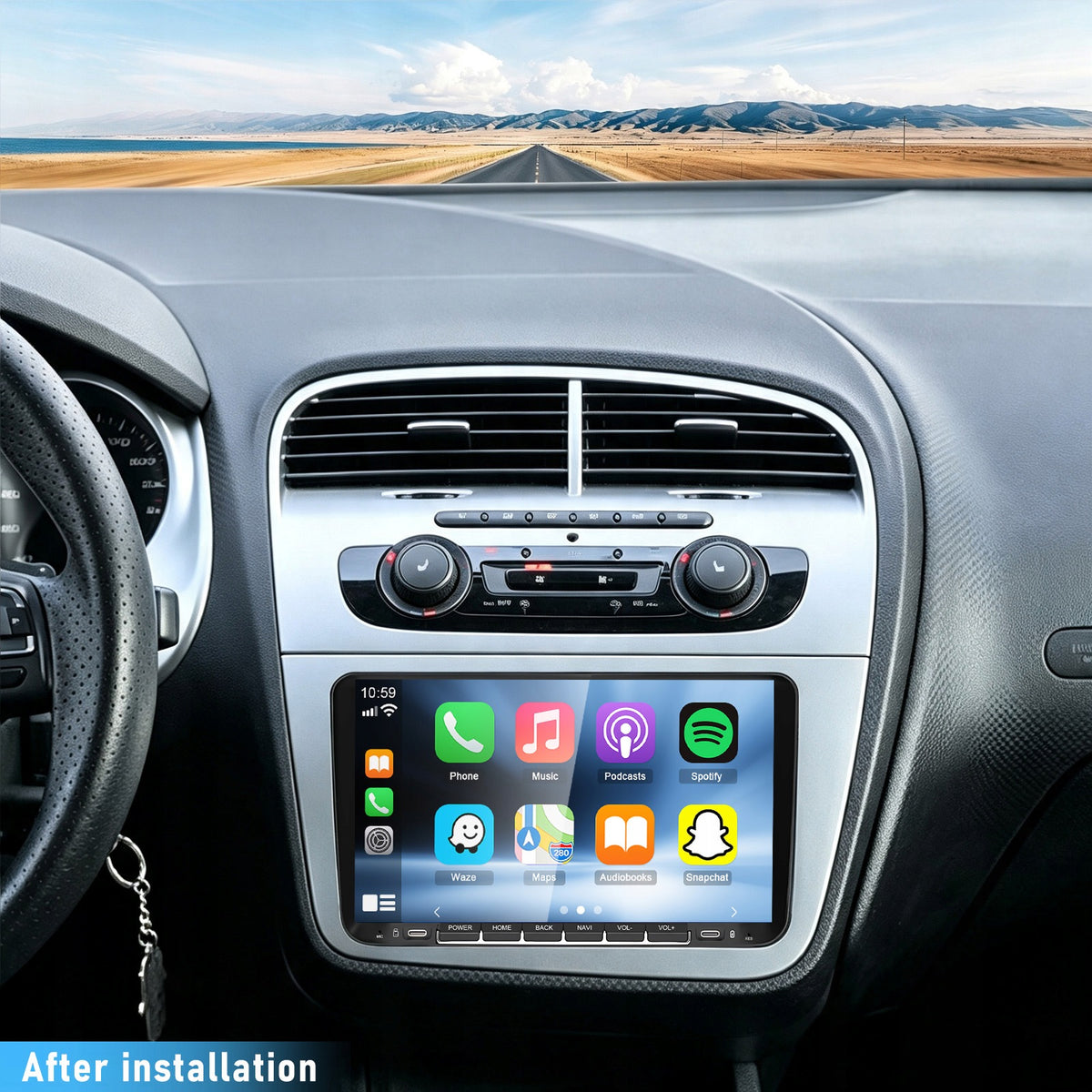9-INCH GPS NAVIGATION FOR – VW AMAROK 10 – 15, BORA 06 – 15 AND OTHER MODELS Model 1