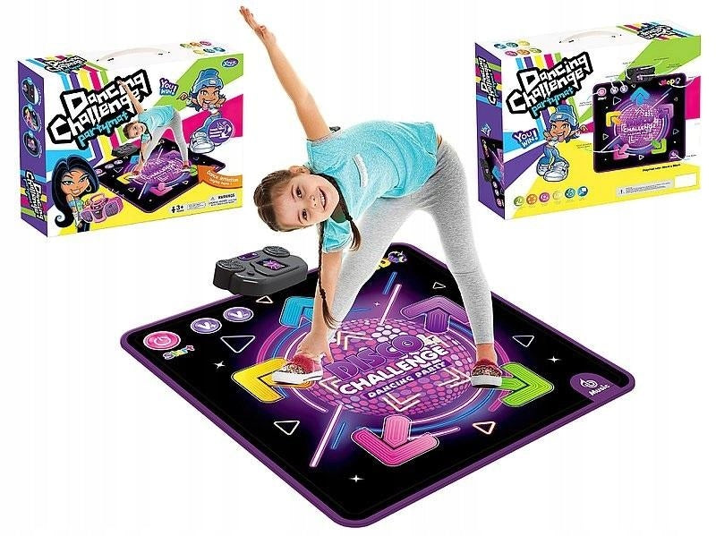 90x90cm Battery Operated Dance Mat, LED Lights Adar