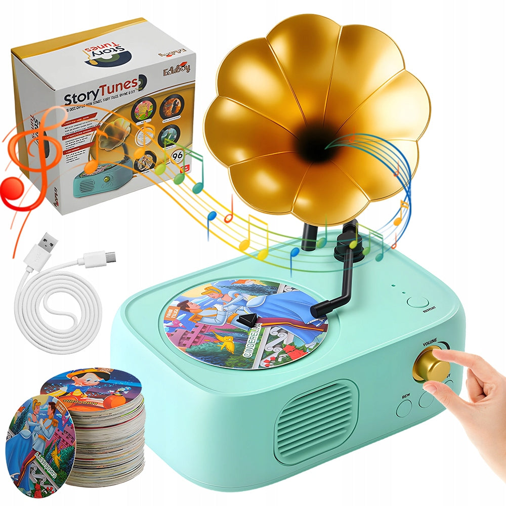 96 RECORDS TURNTABLE FOR CHILDREN STORIES MUSIC CHRISTMAS GIFT Packaging status original