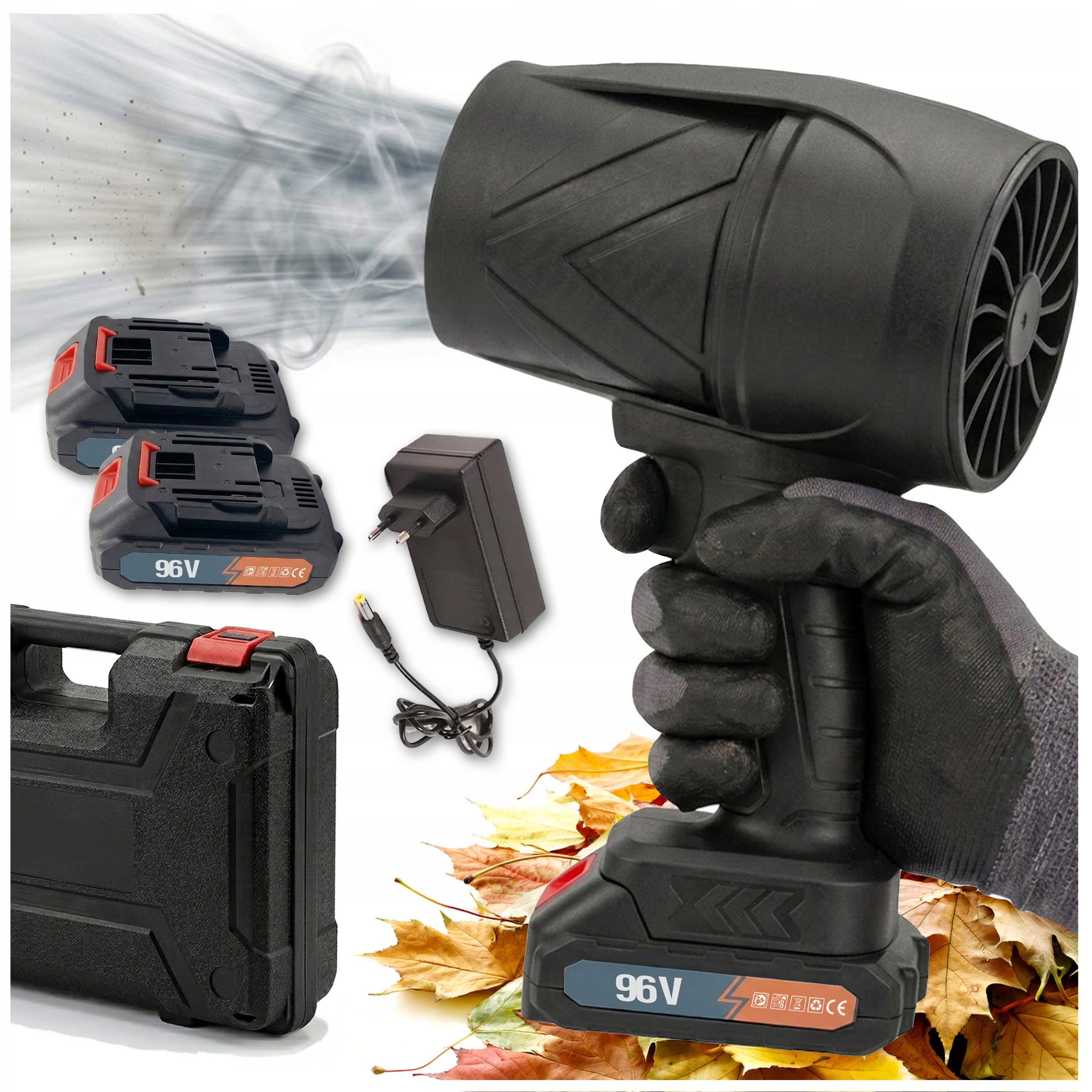 96V GARDEN CORDLESS LEAF BLOWER 3000mAh STRONG BLOWING SUITCASE