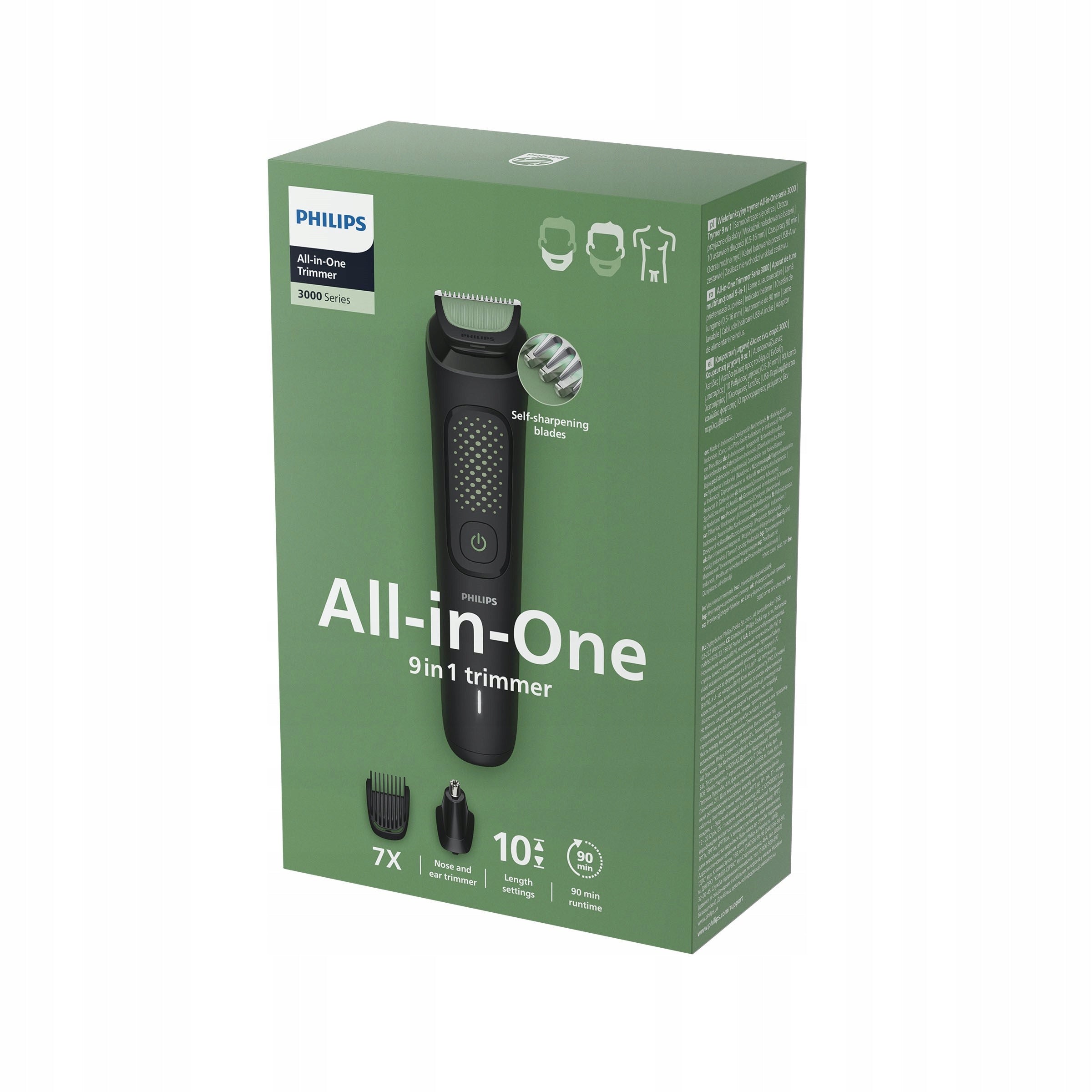 9in1 Trimmer Machine with Body Caps Series 3000 Philips MG3946/15 Washable no