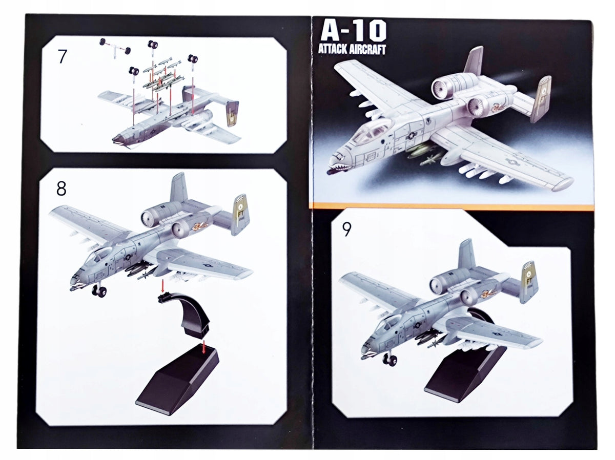 A-10 Thunderbolt Assault Aircraft 1:72 Scale Construction Kit Manufacturer code 13013578