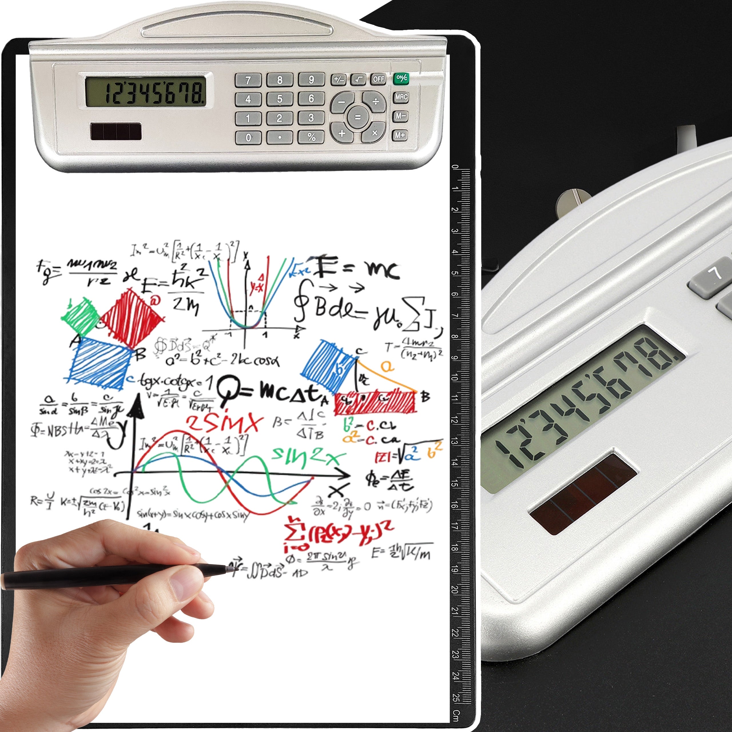A4 CALCULATOR PAD PLUS 25CM 3in1 RULER FOR HOME OFFICE SCHOOL