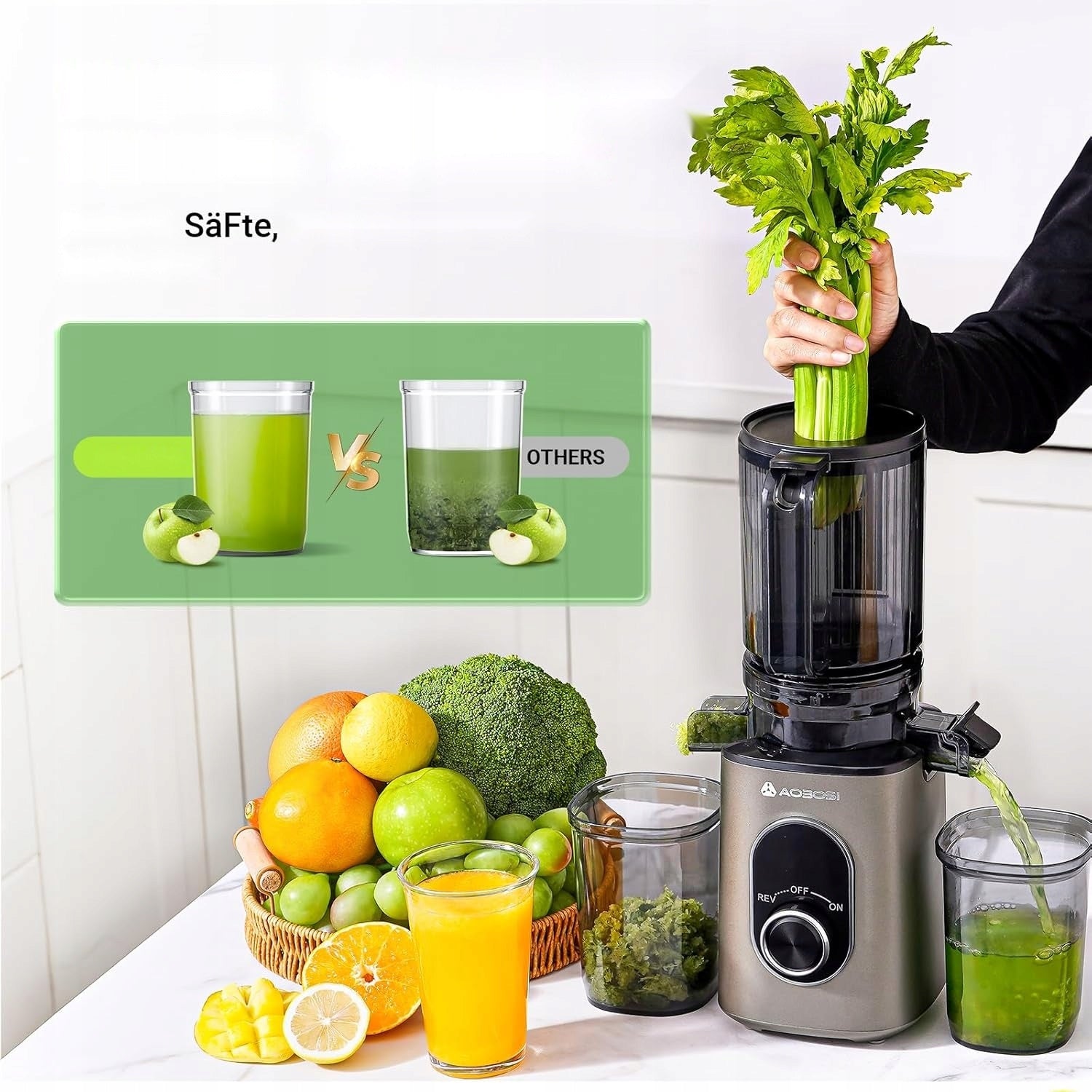 AAOBOSI juicer, slow-moving juicer for vegetables and fruits Brand Aobosi